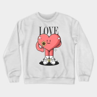 Valentine Love Character Cartoon Crewneck Sweatshirt